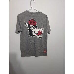 NC‎ State Wolfpack Shirt Womens Small Gray Short Sleeve Adidas NCAA Tee New